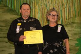 Jeff Seidel Receiving Gold award for 50years of Calling